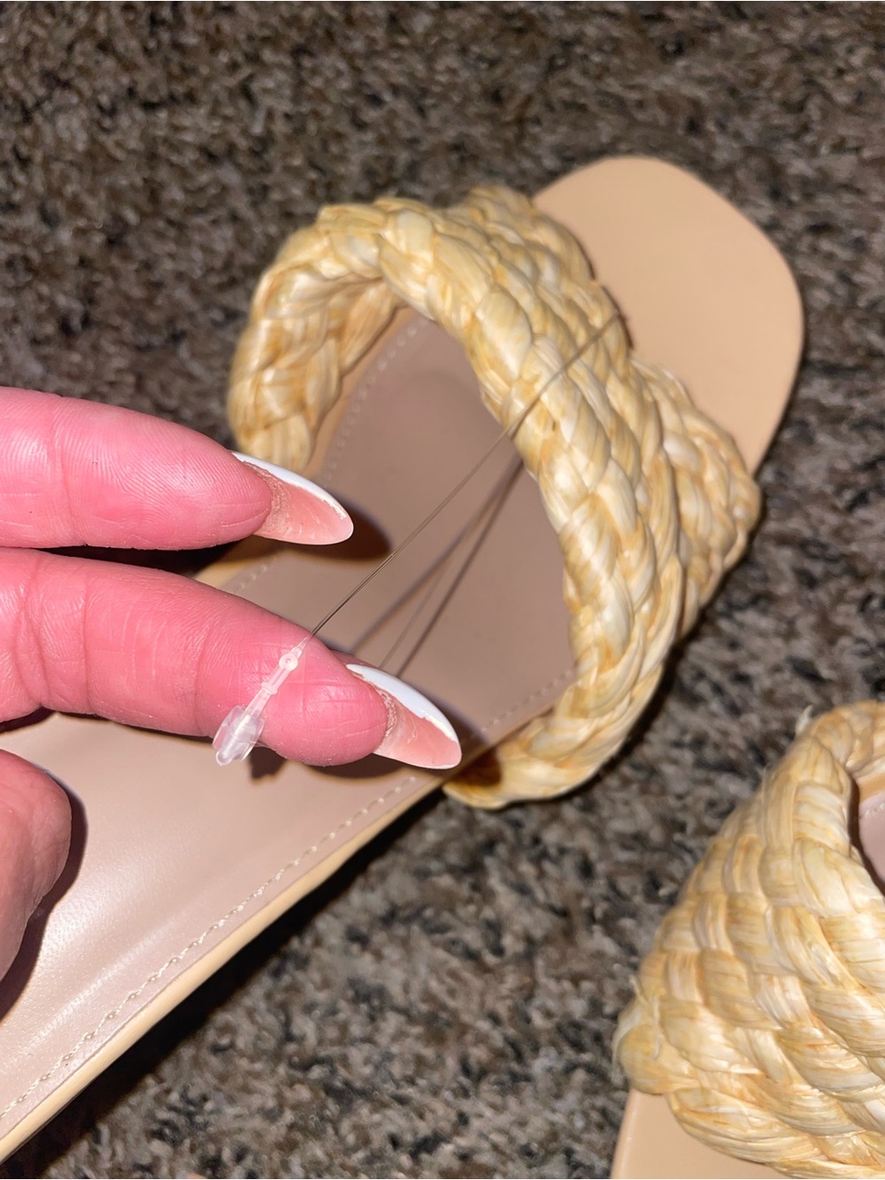MIA Braided Slide Sandals in Natural Beige - Picture 5 of 5